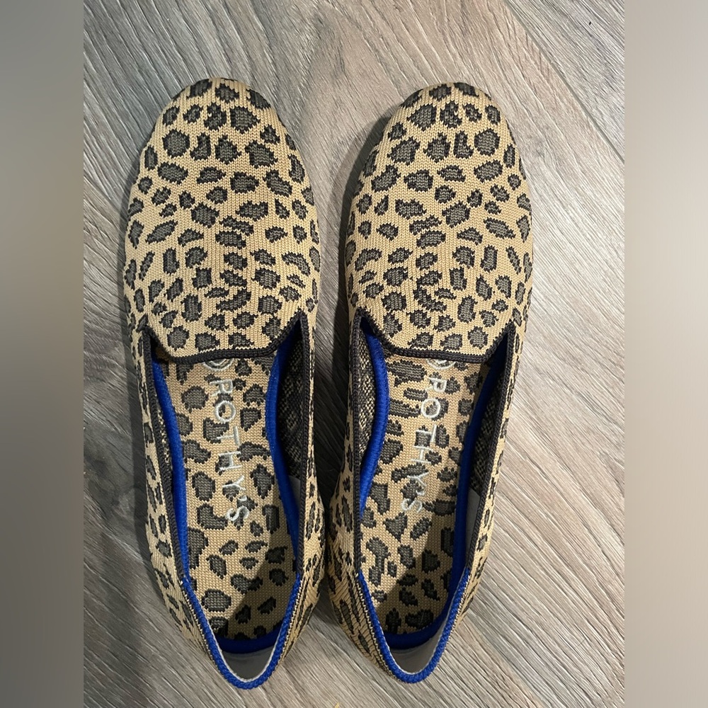 Rothy’s leopards loafers. EUC. Size 6
